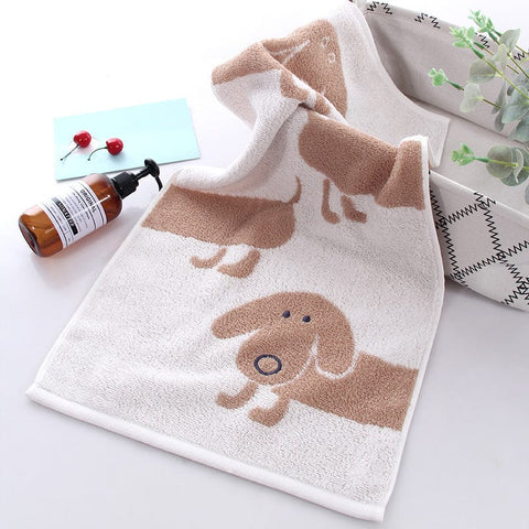 Bathroom Dachshund Towel Set 2xCoffee / 34x72cm/13.5"X28" The Doxie World