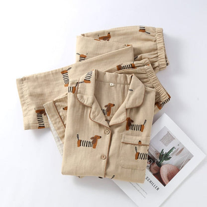 Beige Dachshund Pajama Set The Doxie World