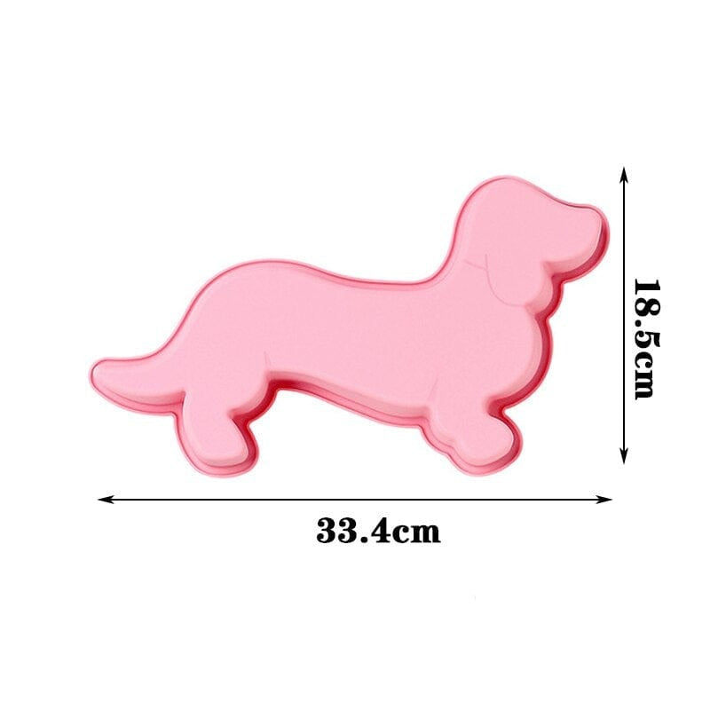 Big Dachshund Mold Pink / 13"x7.2""x2"/33x18.5x5cm The Doxie World