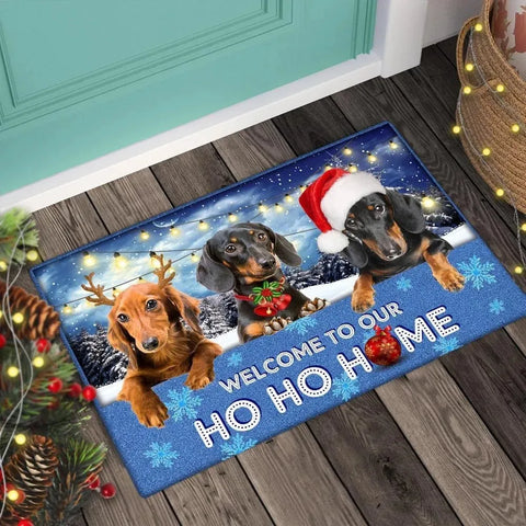 Christmas Dachshund Doormat 40x60cm/16"x23.5" The Doxie World