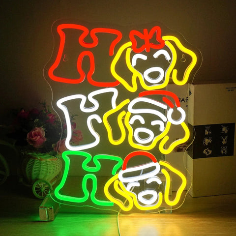 Christmas Wiener Dog Neon Sign Ho Ho Ho The Doxie World
