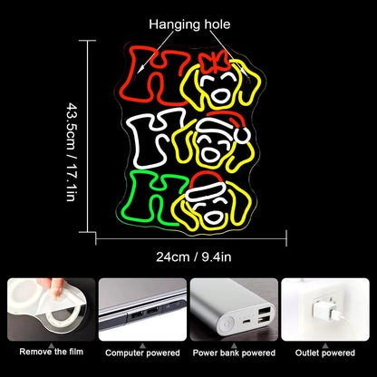 Christmas Wiener Dog Neon Sign The Doxie World