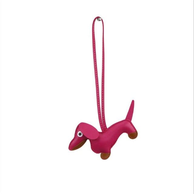 Coco Dachshund Keychain Fuschia The Doxie World