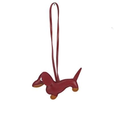 Coco Dachshund Keychain Burgundy The Doxie World