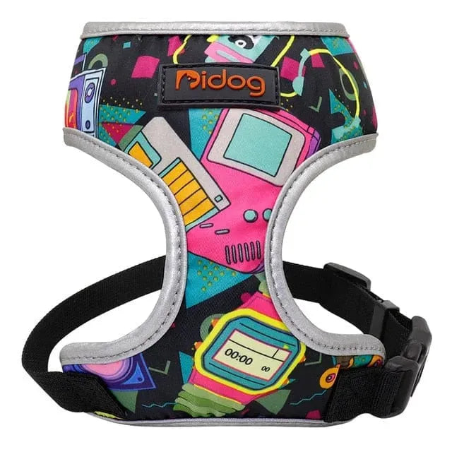 Colorful Dachshund Harness black / S The Doxie World