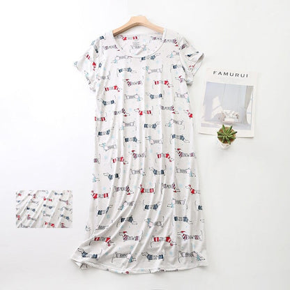 Cozy Dachshund Pajamas And Nightgown Nightgown / S The Doxie World