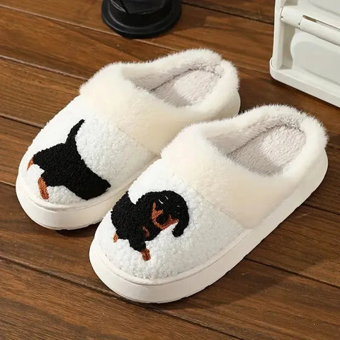 Cozy Dachshund Slippers 4.5-5 The Doxie World