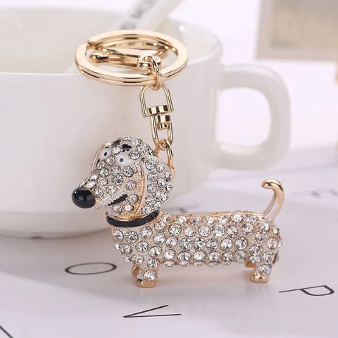 Crystal Dachshund Key Ring The Doxie World