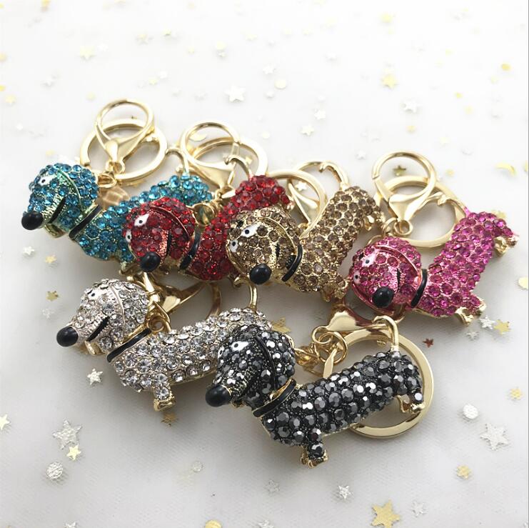 Swarovski hot sale dog keychain