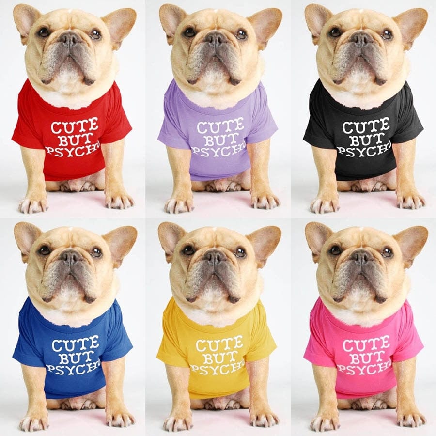 ''Cute But Psycho'' - Graphic Dog T-Shirt The Doxie World
