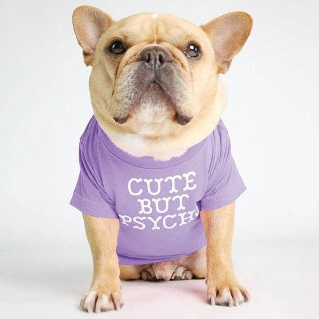 ''Cute But Psycho'' - Graphic Dog T-Shirt purple / S The Doxie World