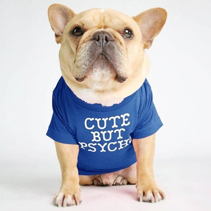 ''Cute But Psycho'' - Graphic Dog T-Shirt blue / XXL The Doxie World