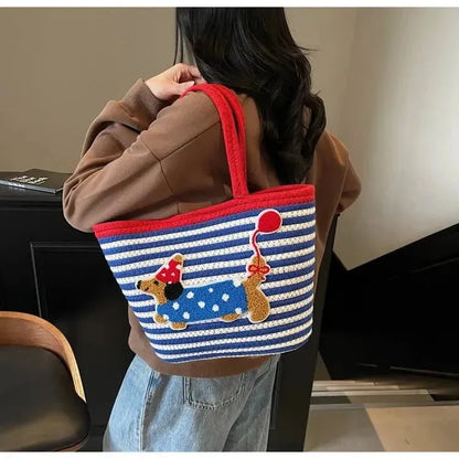 Dachshund basket Bag Red The Doxie World