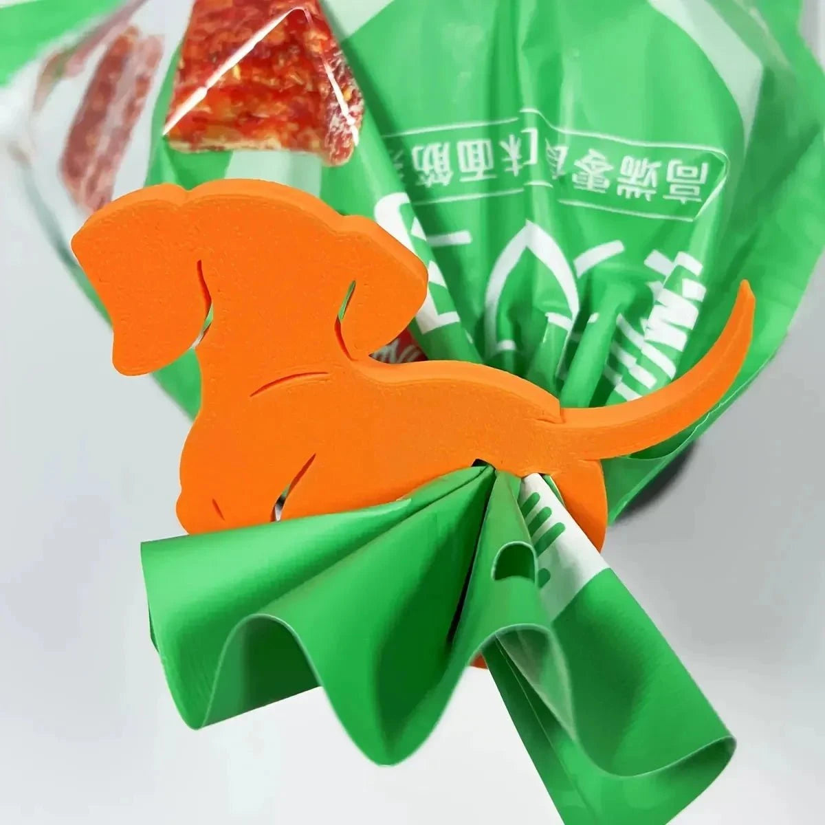 Dachshund Bread Bag Clip Orange / 3-piece set The Doxie World
