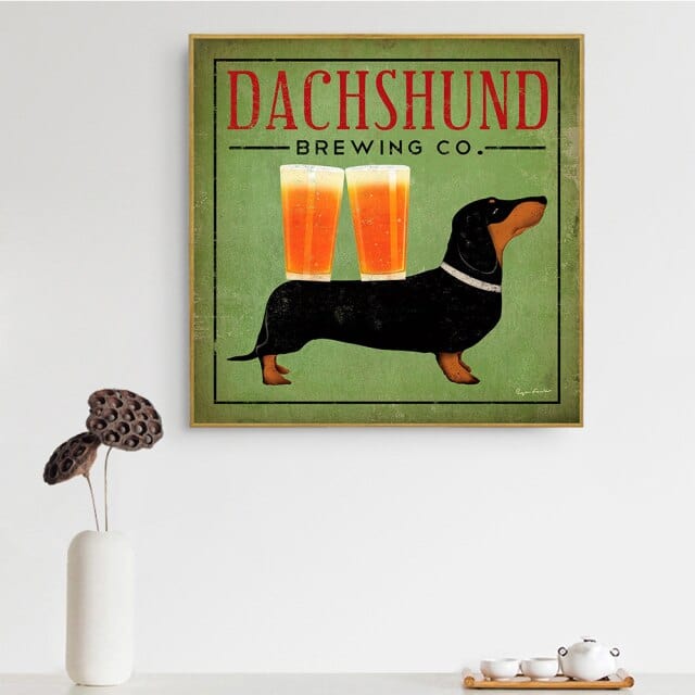 Dachshund Brewing Co. Wall Art The Doxie World
