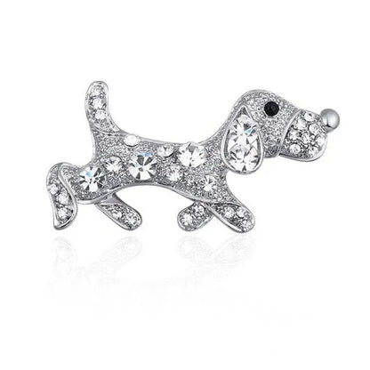 Dachshund Brooch Silver The Doxie World