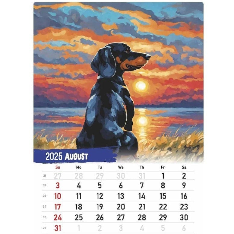 Dachshund Calendar 2025 The Doxie World