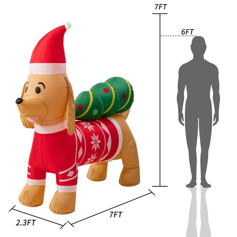 Dachshund Christmas Inflatable 220V US The Doxie World