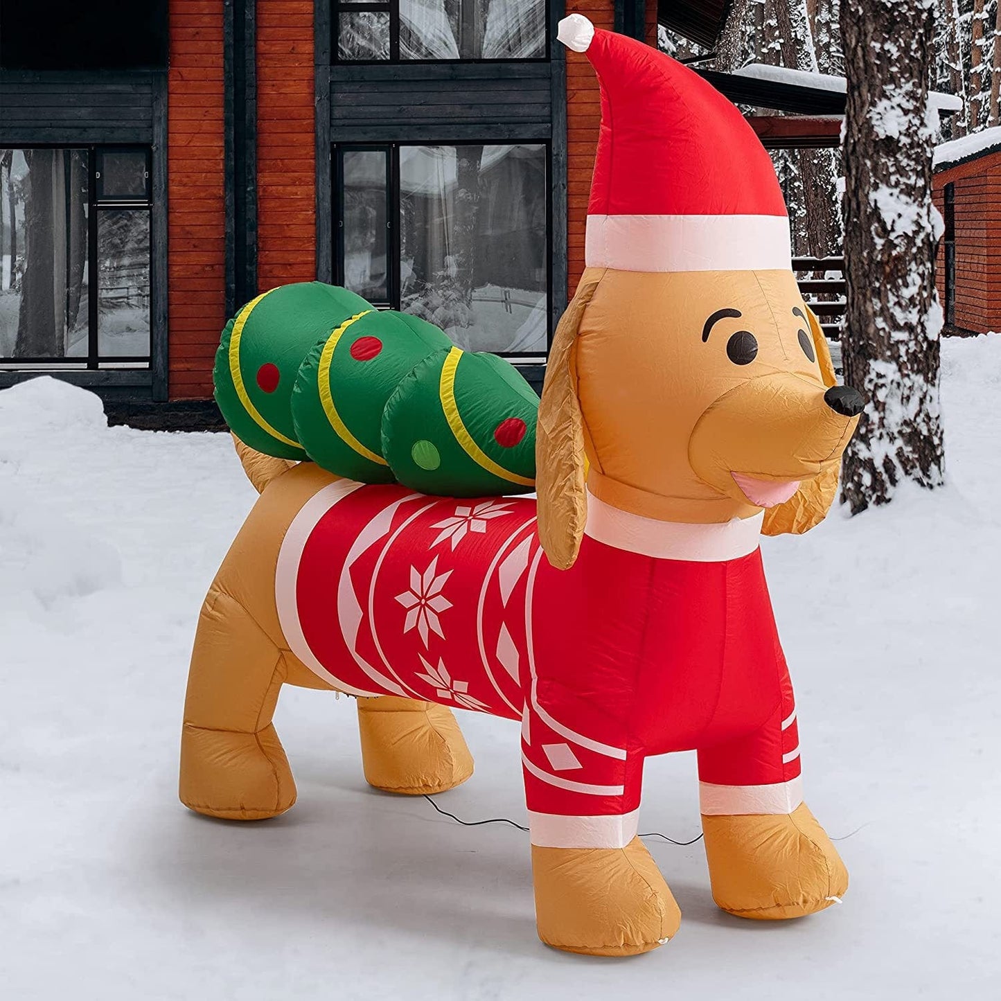 Dachshund Christmas Inflatable 220V US The Doxie World