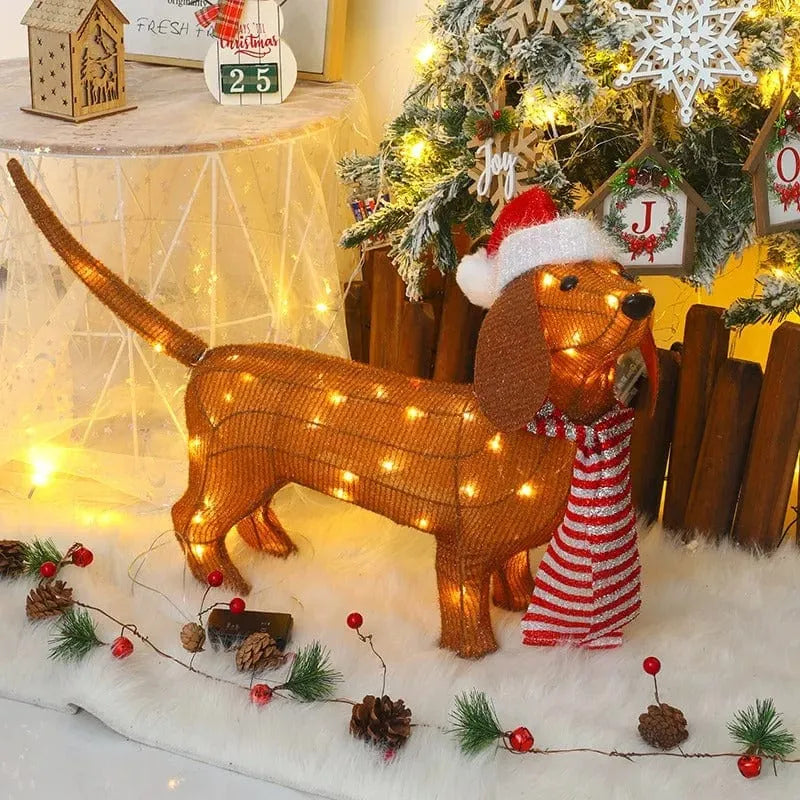 Dachshund Christmas Lights 70Lx22Wx45H (cm)/27.5"x8.5"x18" The Doxie World