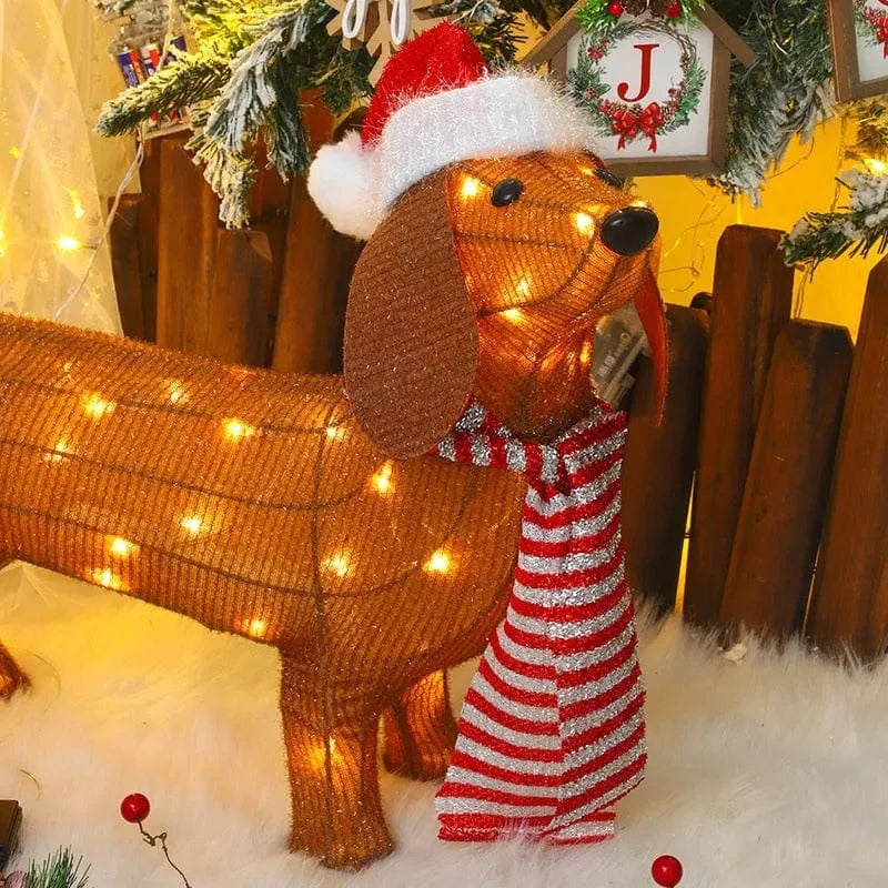 Dachshund Christmas Lights 70Lx22Wx45H (cm)/27.5"x8.5"x18" The Doxie World