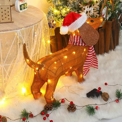 Dachshund Christmas Lights 70Lx22Wx45H (cm)/27.5"x8.5"x18" The Doxie World
