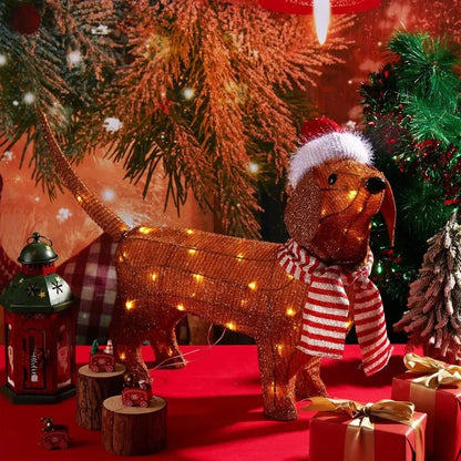 Dachshund Christmas Lights 70Lx22Wx45H (cm)/27.5"x8.5"x18" The Doxie World
