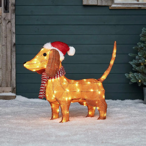 Dachshund Christmas Lights 70Lx22Wx45H (cm)/27.5"x8.5"x18" The Doxie World