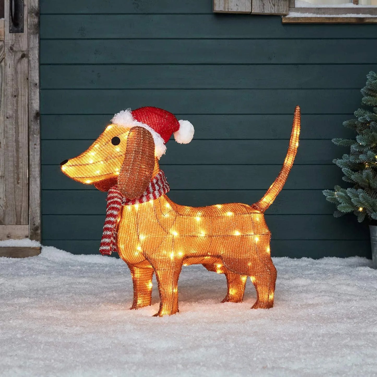 Dachshund Christmas Lights 70Lx22Wx45H (cm)/27.5"x8.5"x18" The Doxie World