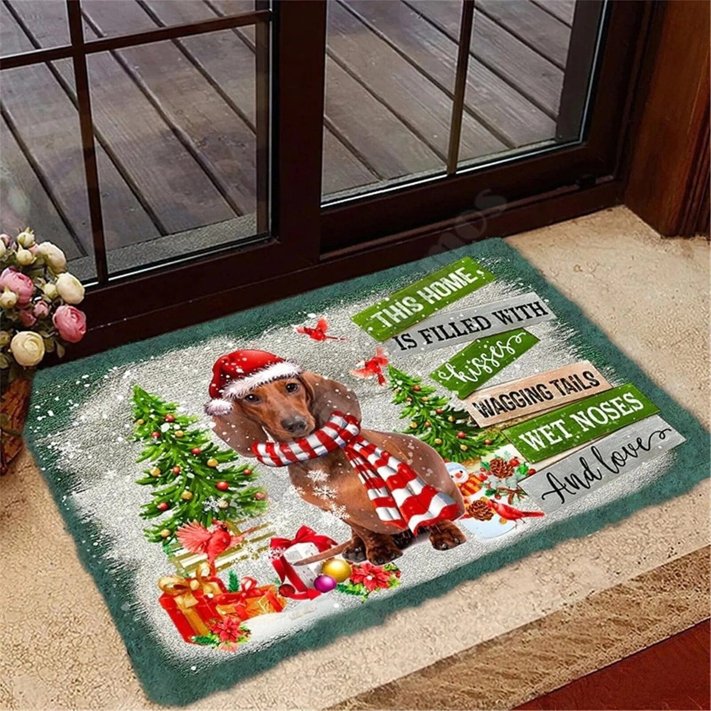 Dachshund Christmas Doormat The Doxie World