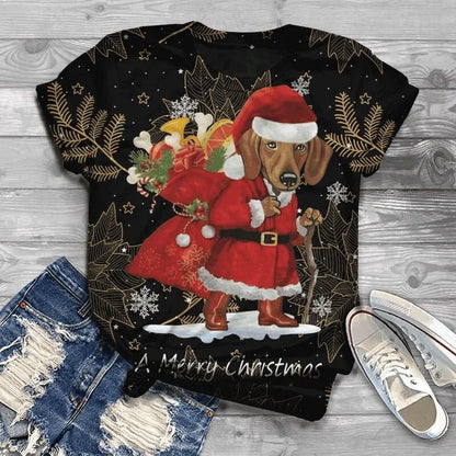 Dachshund Christmas Shirts Merry Christmas Black / XXS The Doxie World