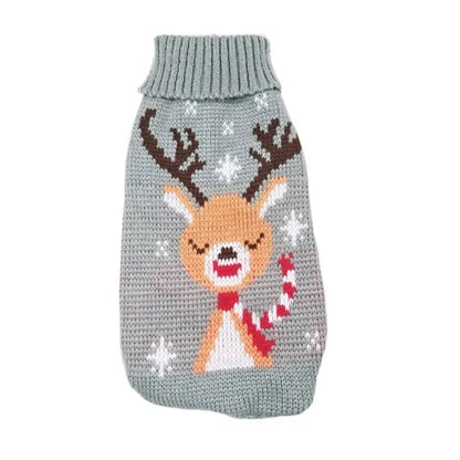 Dachshund Christmas Sweater Gray Deer / 6 The Doxie World