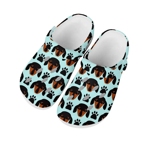 Dachshund Clogs Blue Dachshunds / US Men 6 - Women 8 The Doxie World