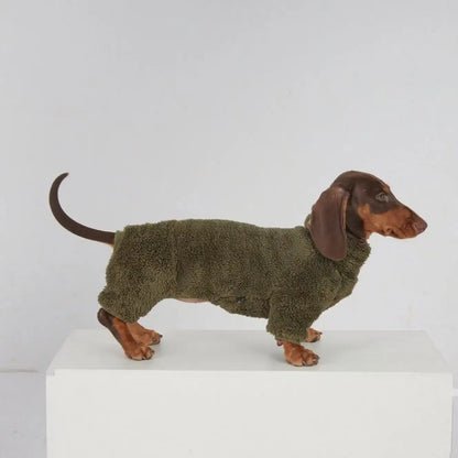 Dachshund Fleece Onesie Khaki / XS The Doxie World