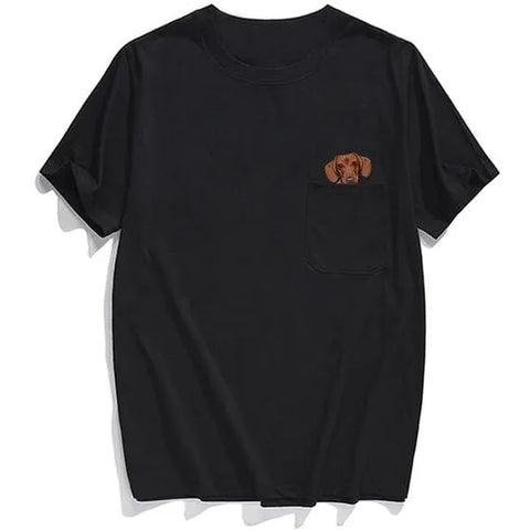 Dachshund In A Pocket T-Shirt The Doxie World