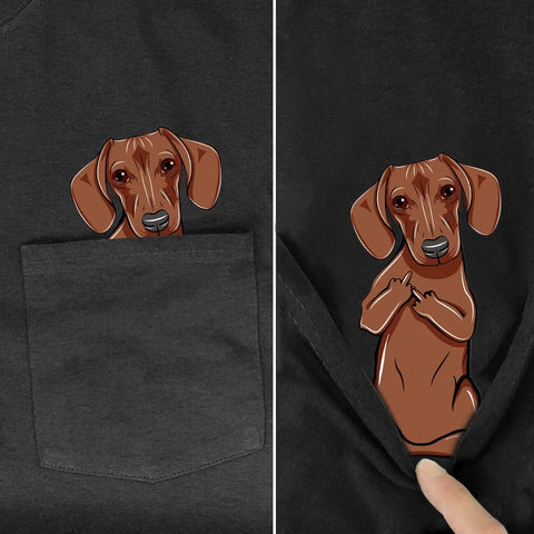 Dachshund In A Pocket T-Shirt 5XL The Doxie World