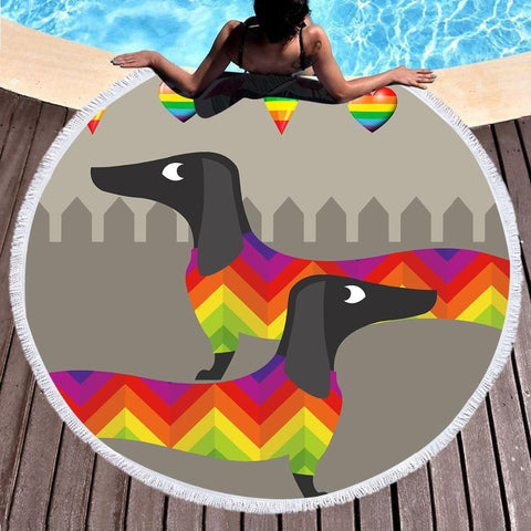 Dachshund JOY Beach Towel The Doxie World