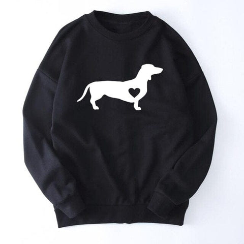 Dachshund Love Women Sweatshirt Black / XL The Doxie World