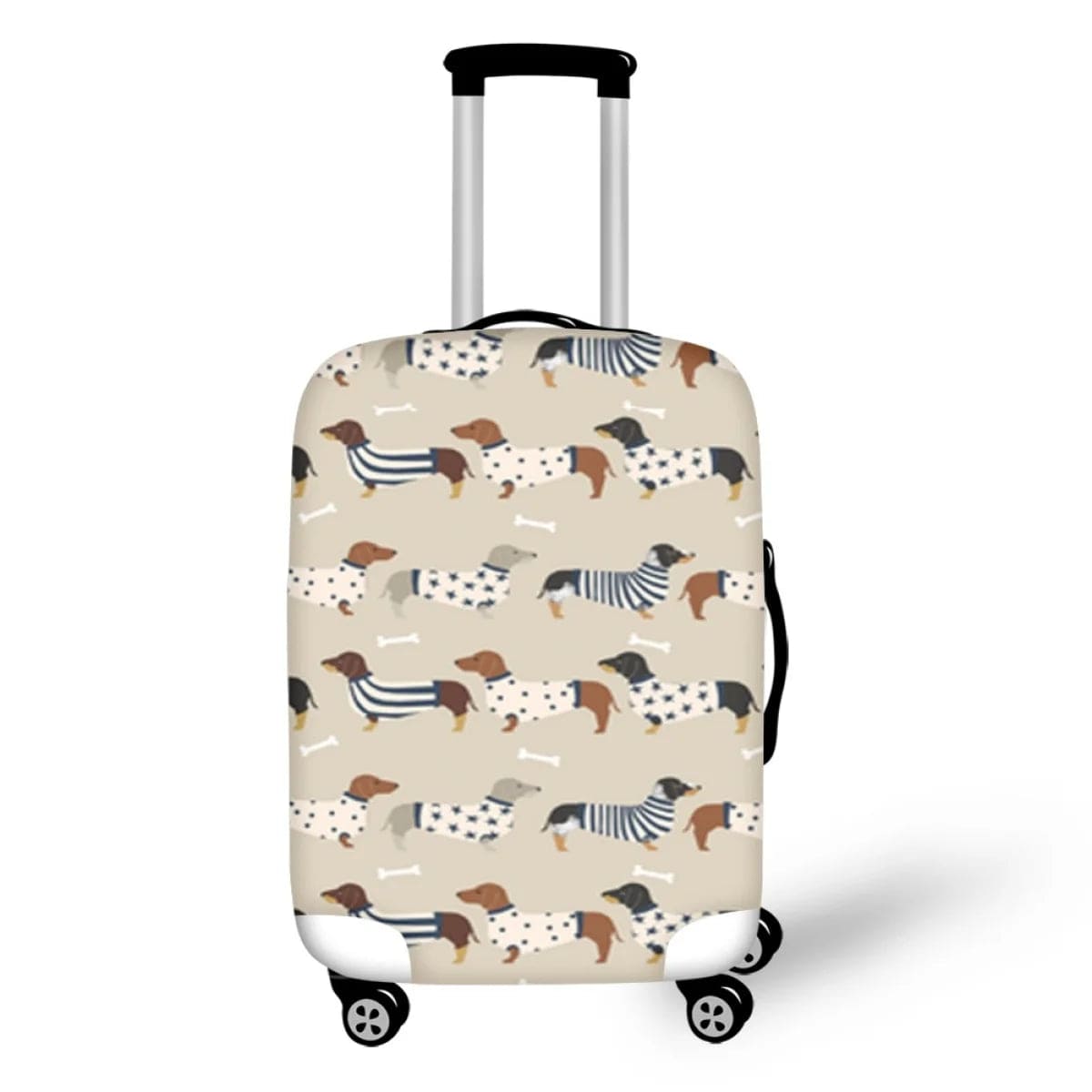 Dachshund Luggage Cover Beige / S The Doxie World