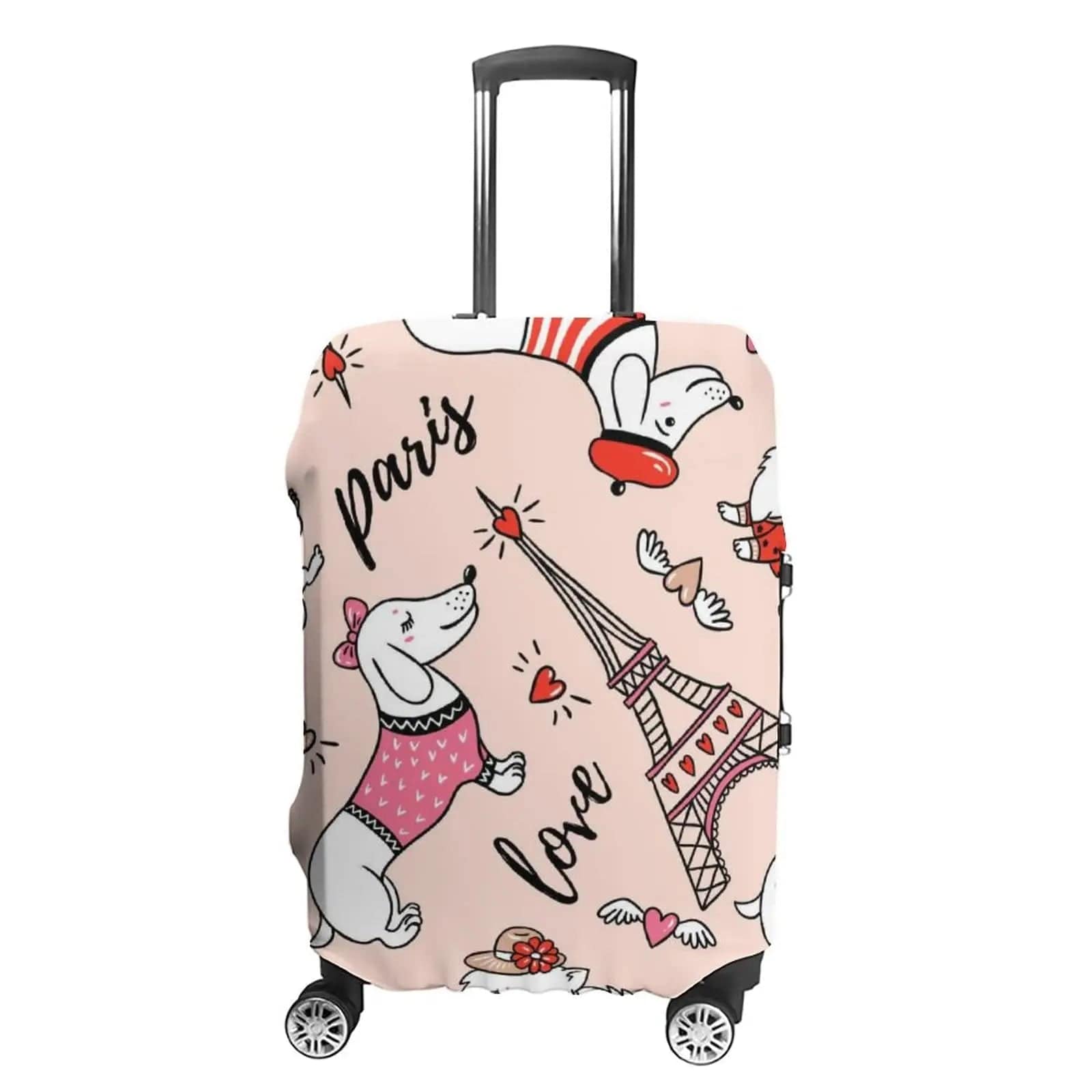 Dachshund Luggage Cover Pink / S The Doxie World