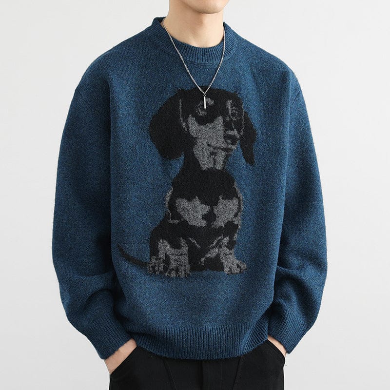 Dachshund Men's Sweater Sky Blue / M The Doxie World