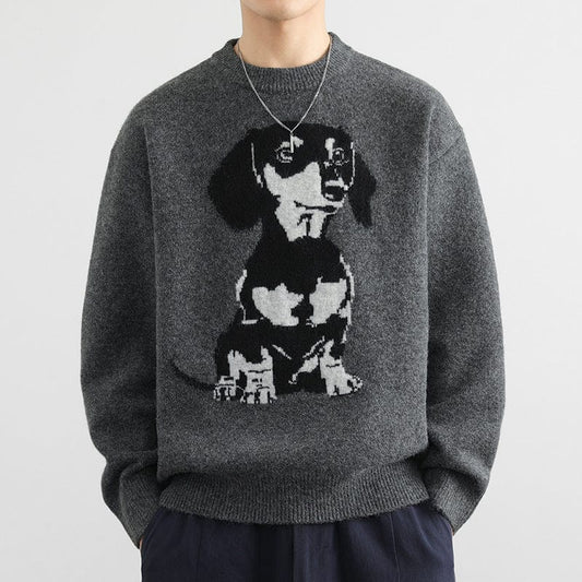 Dachshund Men's Sweater Dark Gray / M The Doxie World