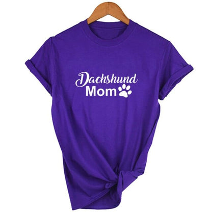 Dachshund Mom T-Shirt Purple / S The Doxie World
