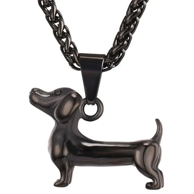 Dachshund Necklace Black The Doxie World