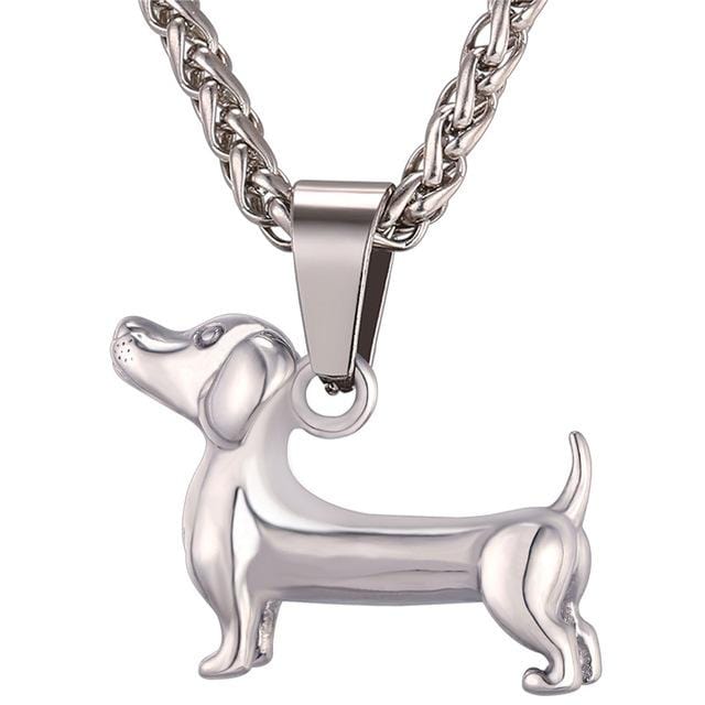 Dachshund Necklace Silver The Doxie World