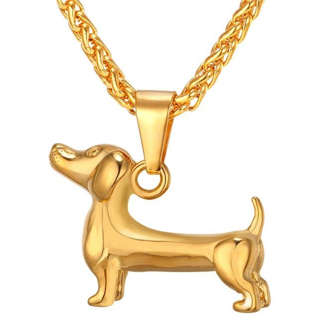 Dachshund Necklace Gold The Doxie World