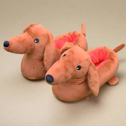 Dachshund Plush Slippers Dachshund / 4-5 The Doxie World