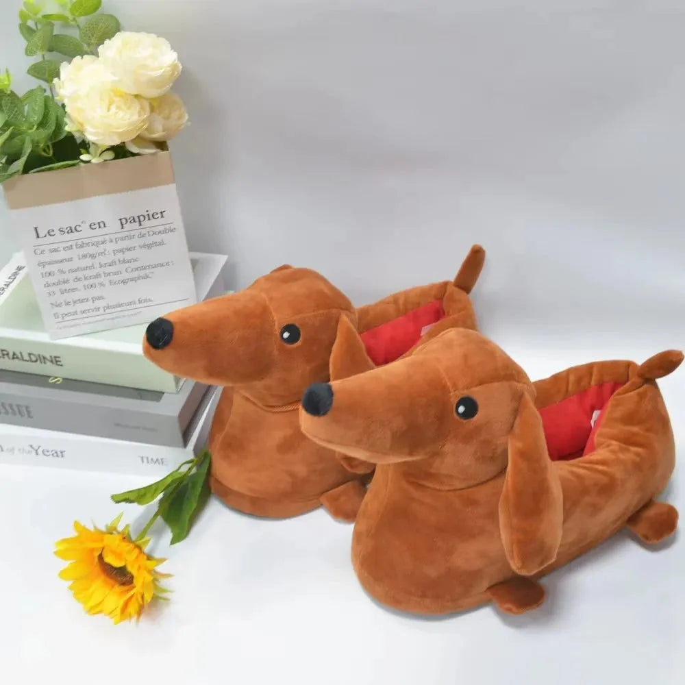 Dachshund Plush Slippers The Doxie World