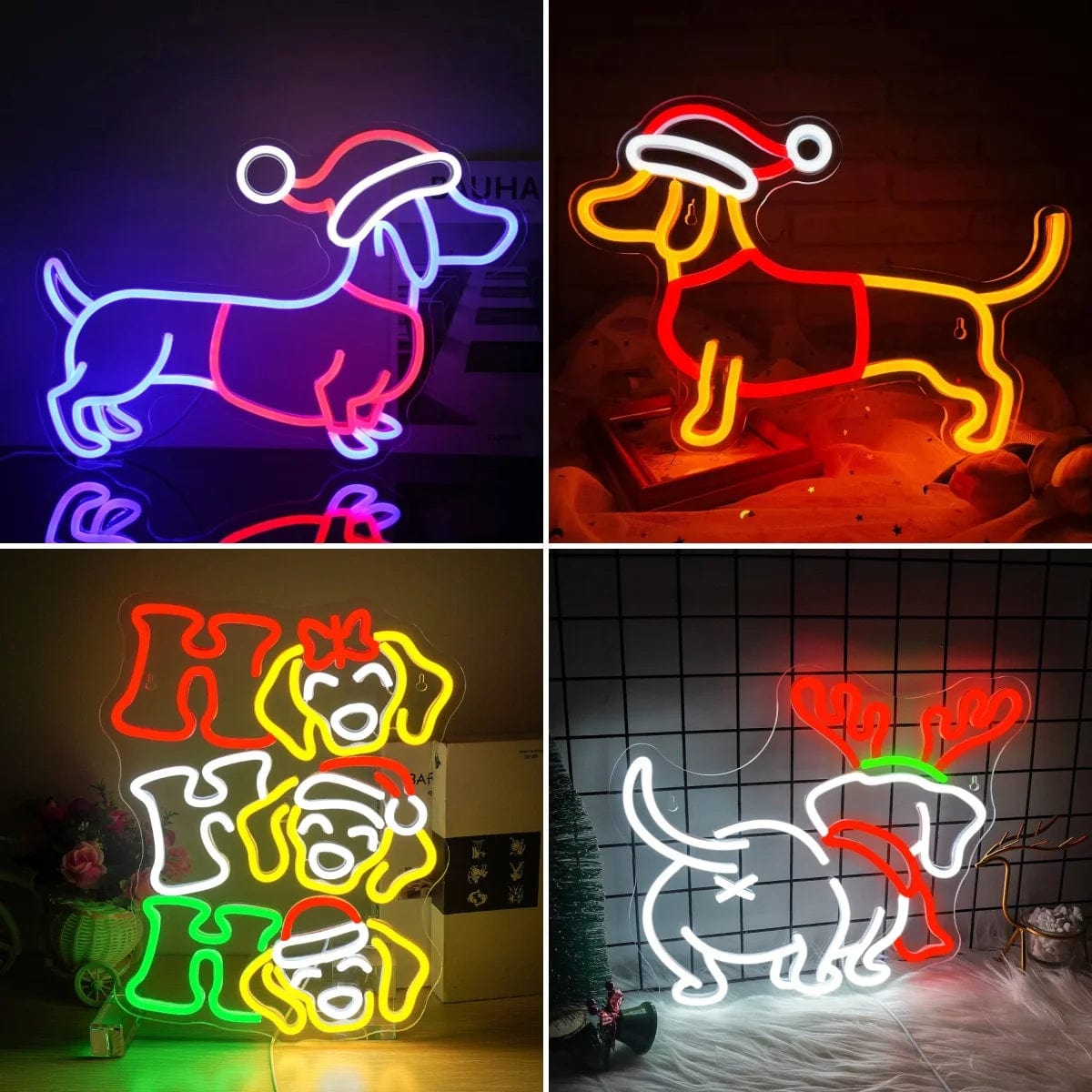 Dachshund Reindeer Neon Sign The Doxie World