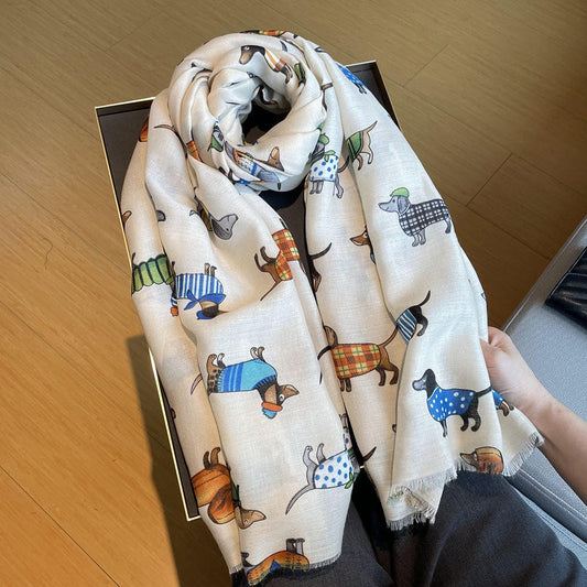 Autumn And Winter Cotton And Linen Scarf The Doxie World